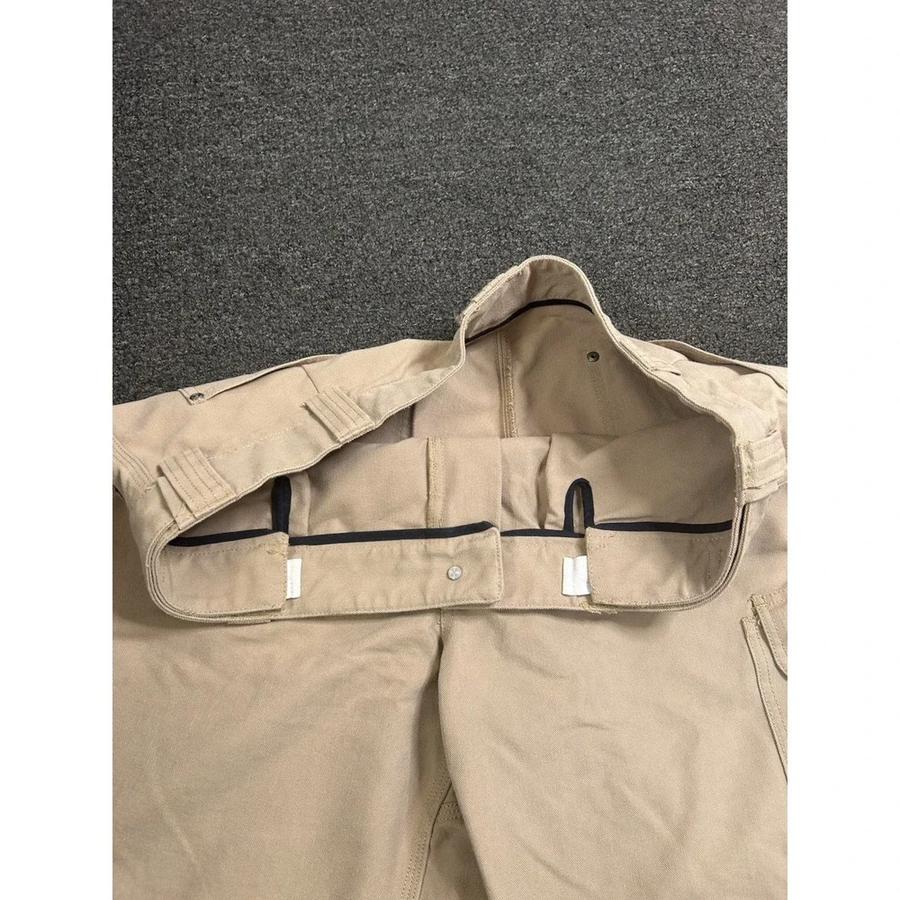 Duluth Trading Cool Dry Fire Hose Cargo Shorts Tan Mens 40 Work Stretch Waist‎